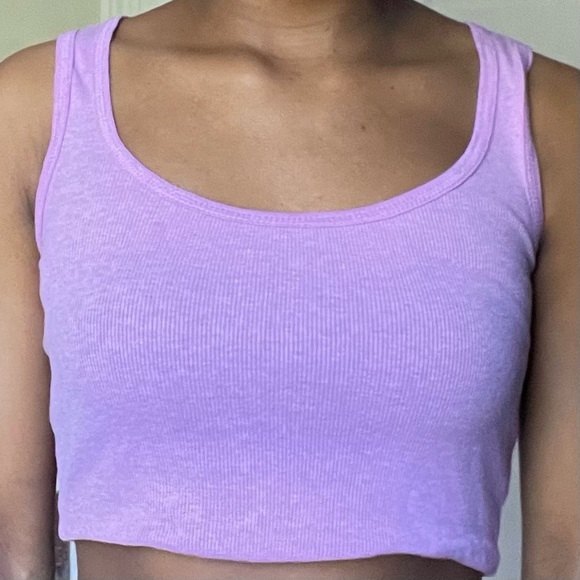 Purple Racerback Crop Top - Picture 4 of 4